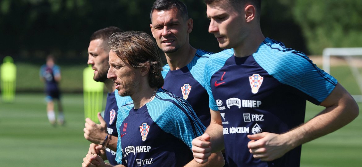 Croatia Training Session - FIFA World Cup, WM, Weltmeisterschaft, Fussball Qatar 2022 Luka Modric of Croatia during Croa